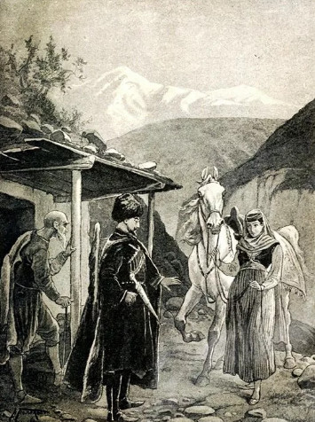 Иллюстрация 4 из поэмы "Кавказский пленник" - Лермонтов 